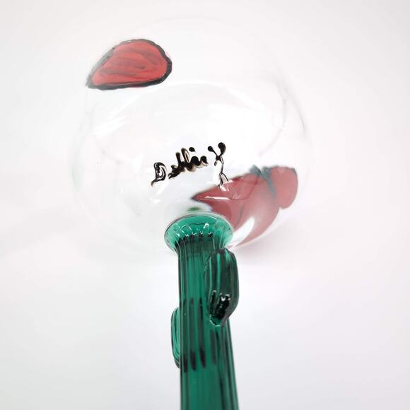 Libbey Cactus Hand Painted Signed 16 oz Margarita Cocktail Glass - Set of 4 -GUC - Picture 8 of 15